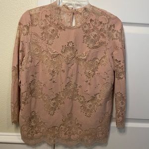 Pink lace adorable top